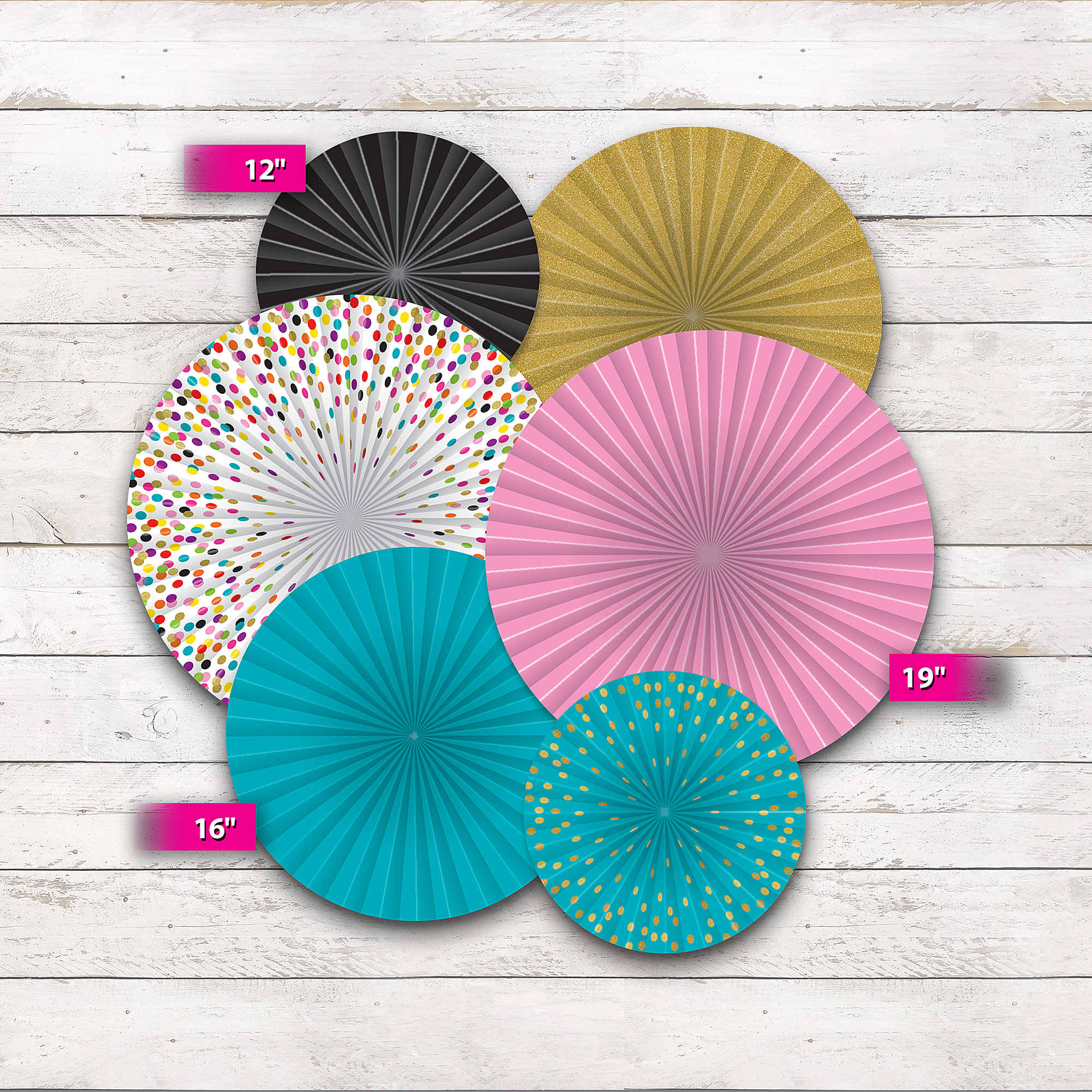 Confetti Hanging Paper Fans