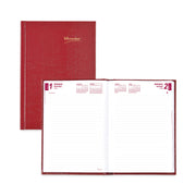 Brownline Daily Planner - Daily - 1 Year - January 2026 to December 2026 - 1 Day Single Page Layout - 5 3/4" x 8 1/4" Sheet Size - Desktop - Red Cover - Notepad - 1 Each