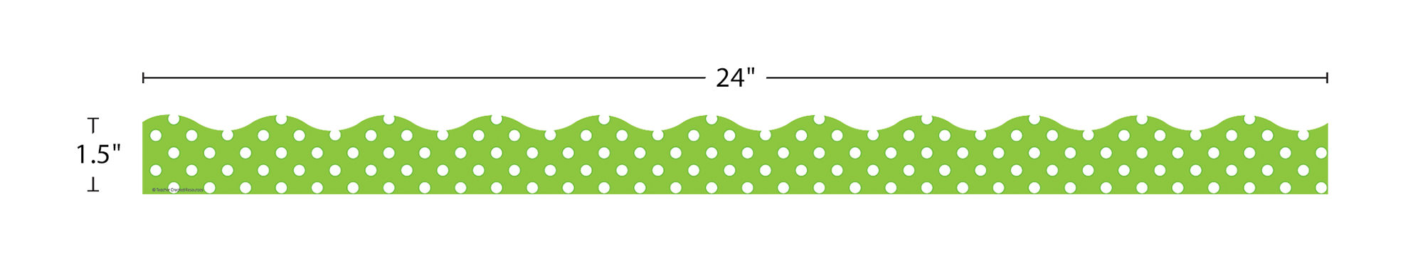 Lime Polka Dots Magnetic Border