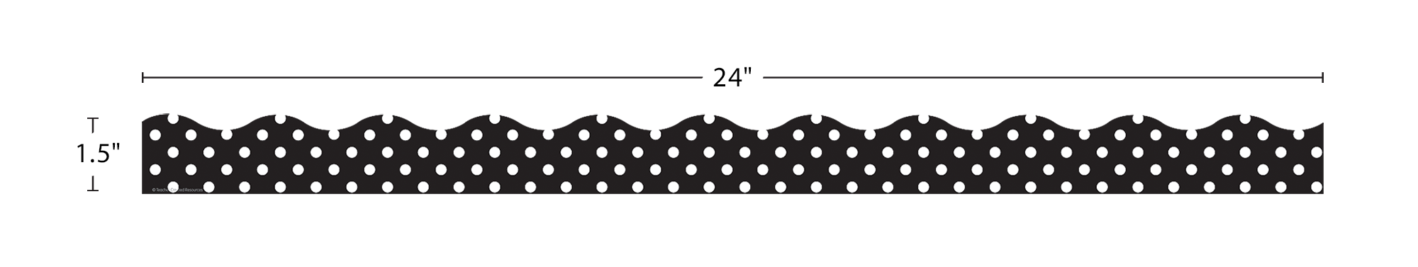 Black Polka Dots Magnetic Border