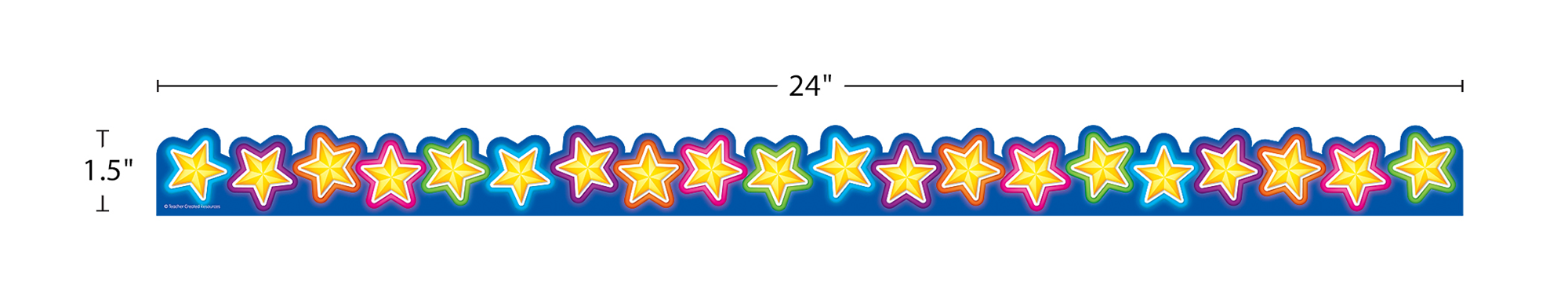 Neon Stars Magnetic Border