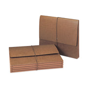 Smead Letter Recycled File Wallet - 8 1/2" x 11" - 3 1/2" Expansion - Tyvek, Leather - Redrope - Reinforced Gusset, Elastic Closure, Flap - 30% Recycled - 1 Each