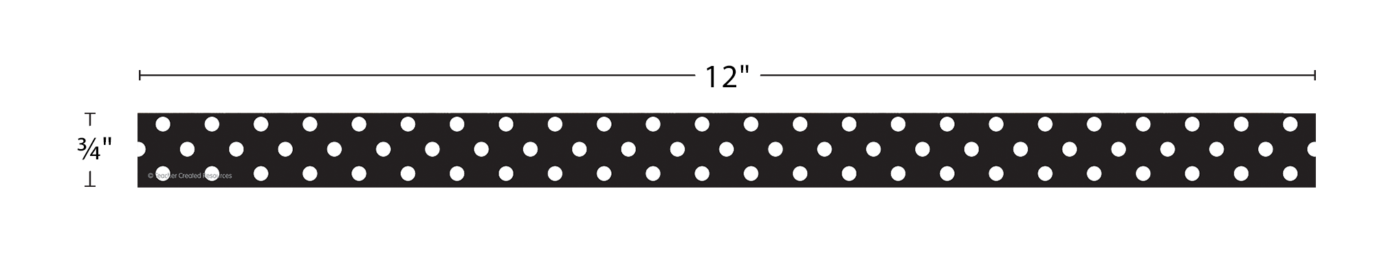 Black Polka Dots Magnetic Strips
