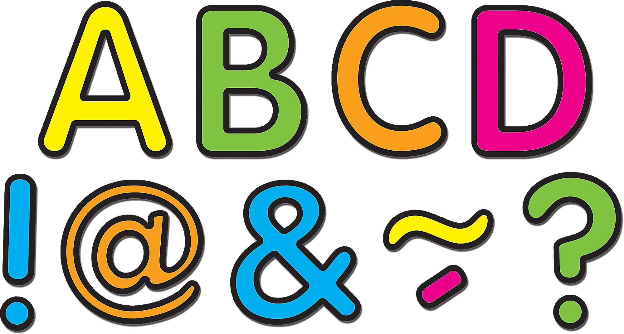 Neon Brights Classic 2" Magnetic Letters