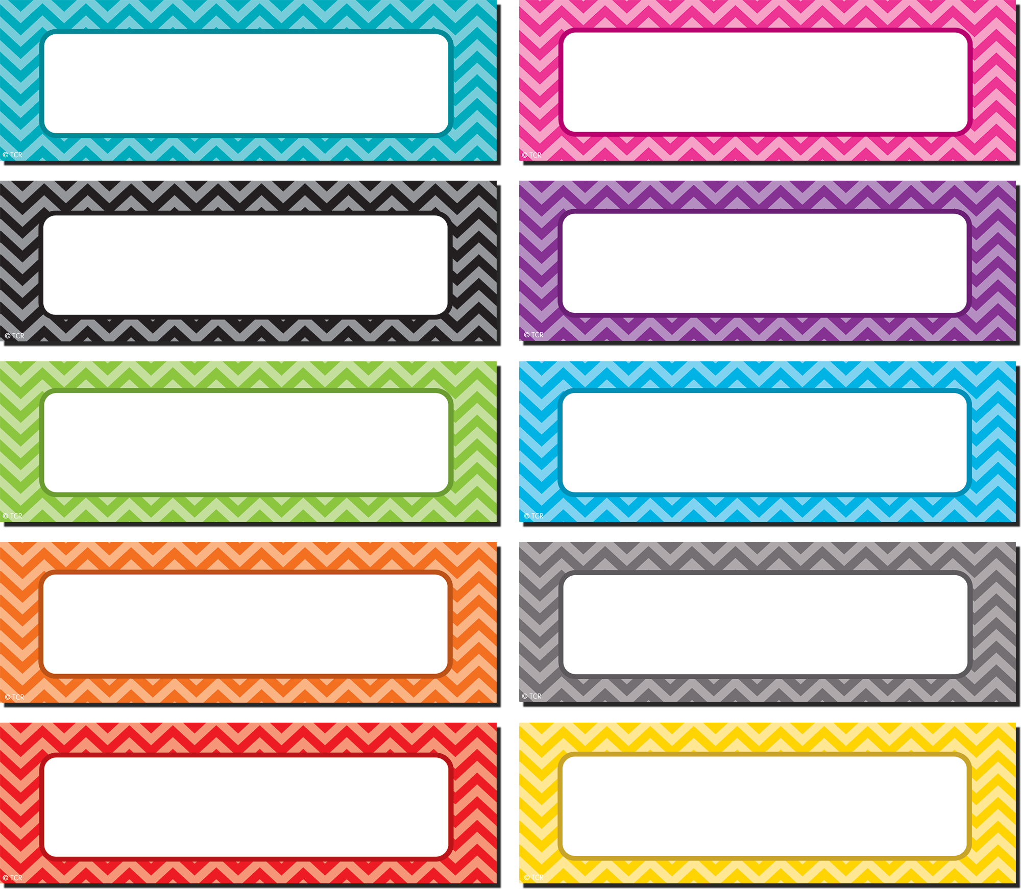 Chevron Labels Magnetic Accents