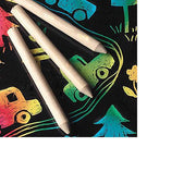 Jumbo Size Wood Sticks for Scratch-Art Papers