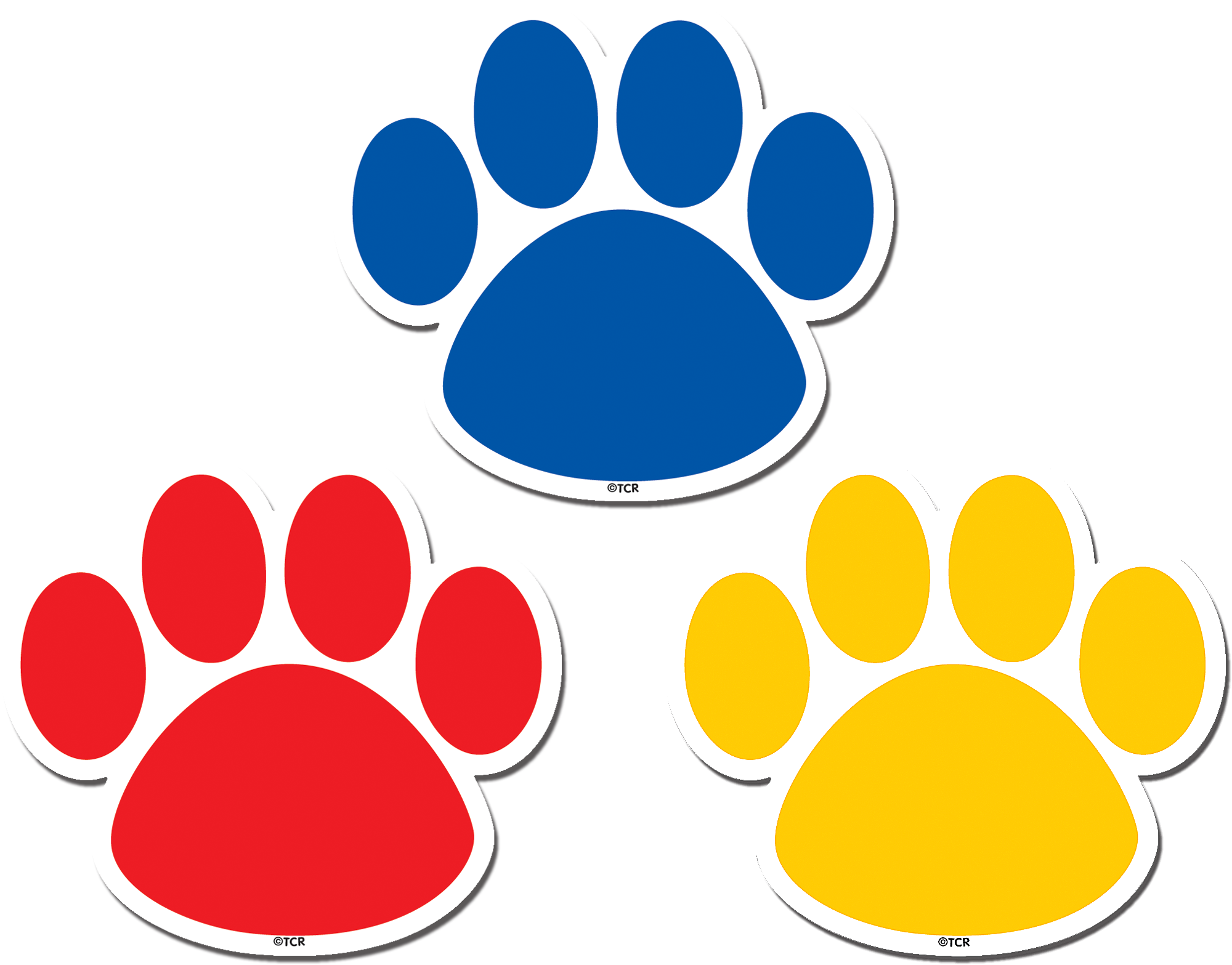 Colorful Paw Prints Magnetic Accents