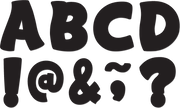 Black Funtastic Font 3" Magnetic Letters
