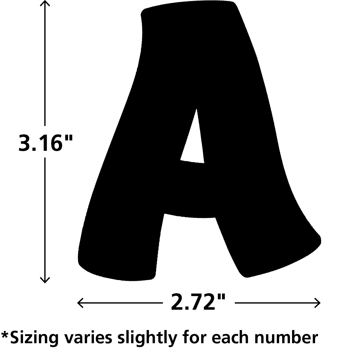 Black Funtastic Font 3" Magnetic Letters