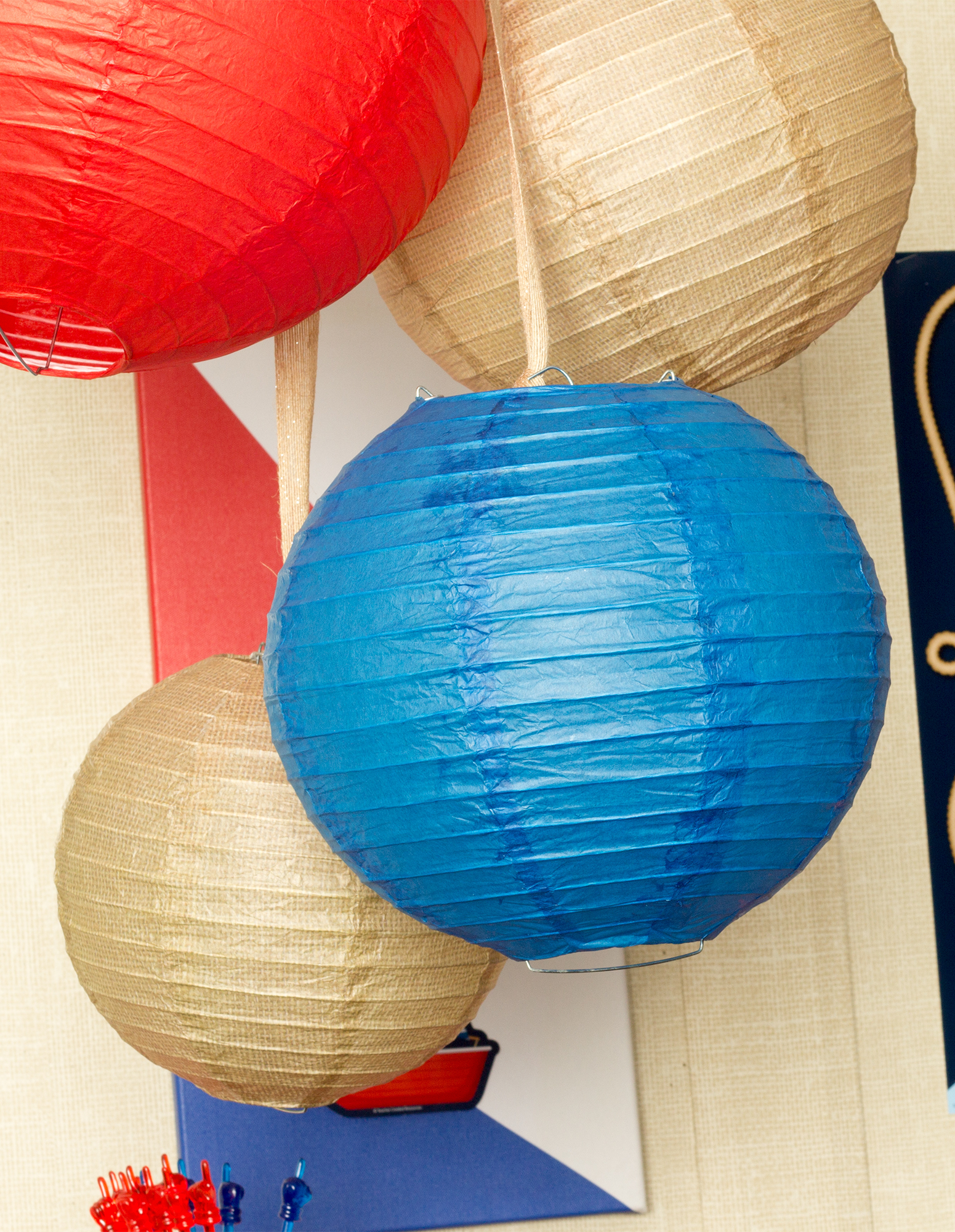 Burlap Paper Lanterns