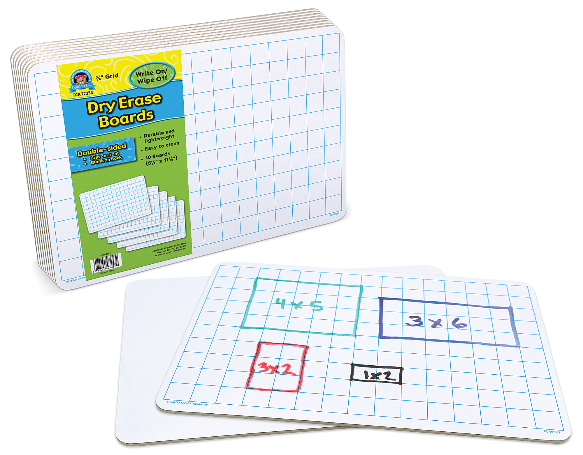 Double-Sided Math Grid Dry-Erase Boards