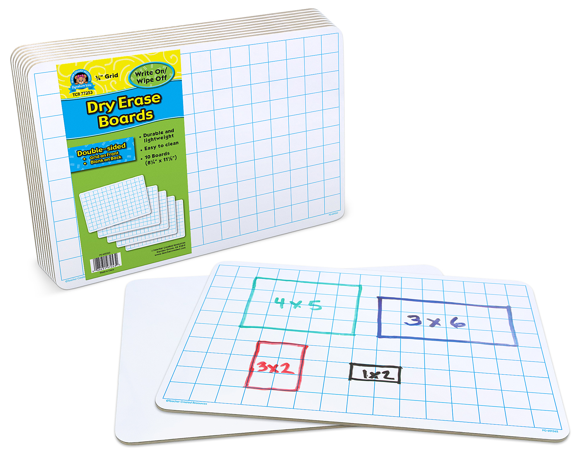 Double-Sided Math Grid Dry-Erase Boards