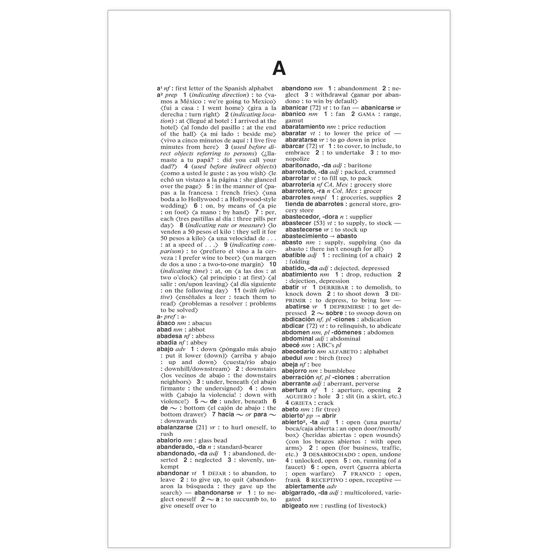 Merriam-Webster's Spanish-English Dictionary, Hardcover