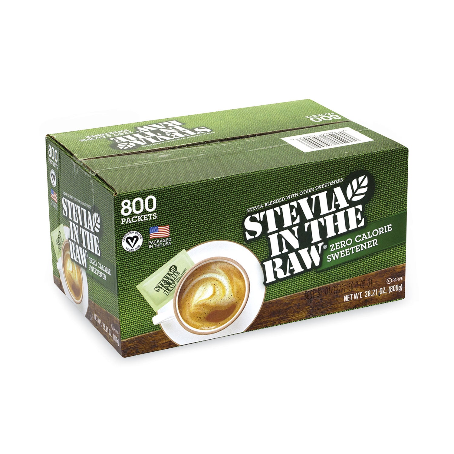 Stevia Flavor - Natural Sweetener - 800/Bag - 1 Carton
