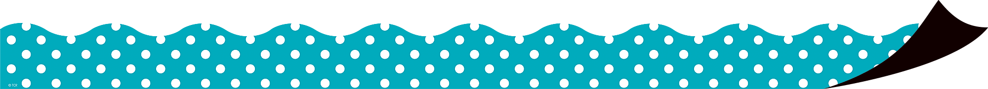 Teal Polka Dots Magnetic Border
