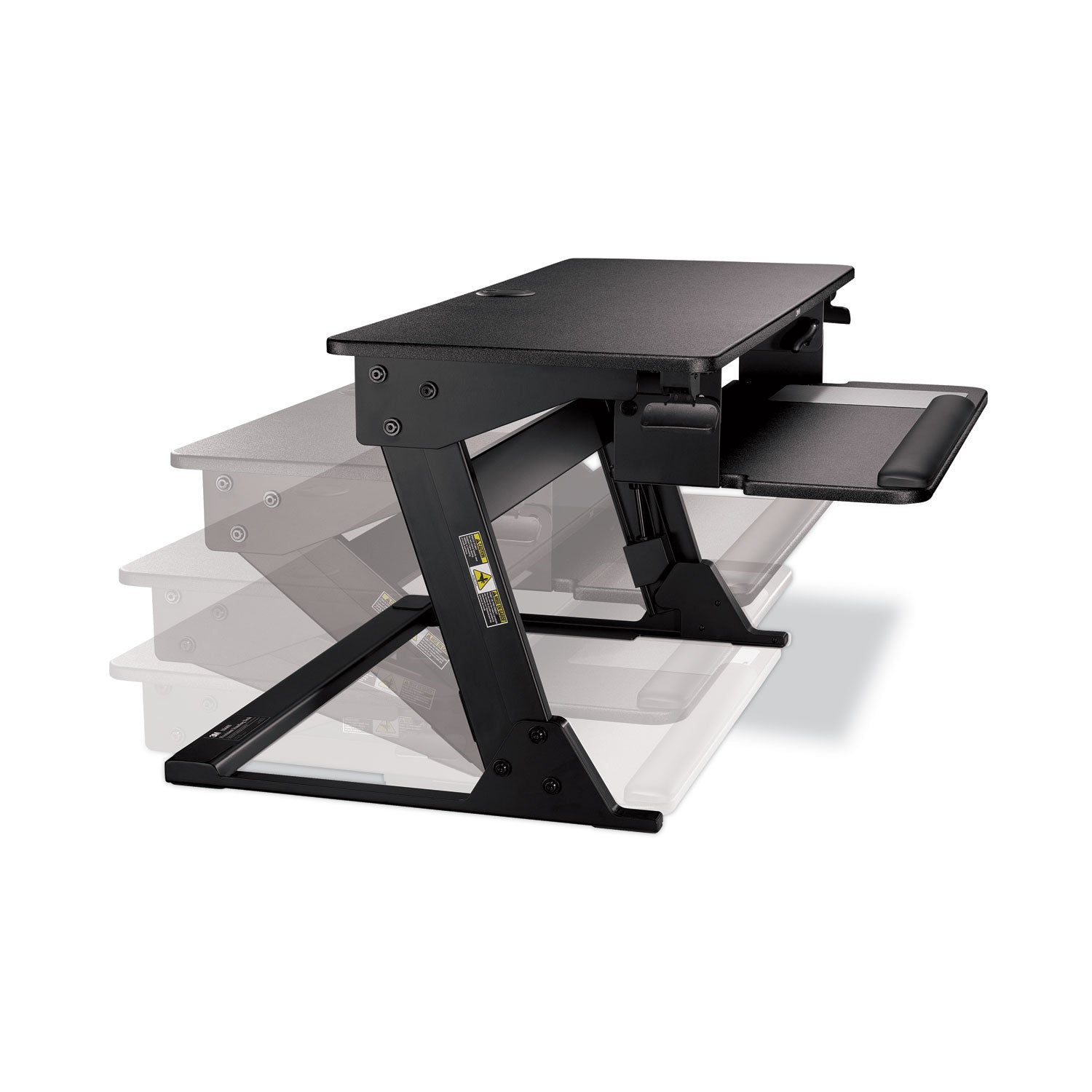 3M Precision Standing Desk, Adjustable Height 6.2"-20", Supports Up to 24" Screen, 35 lb Capacity, 23.2"W x 35.4"H x 6.2"D, Black, Includes Gel Wrist Rest & Mouse Pad, 1 Each