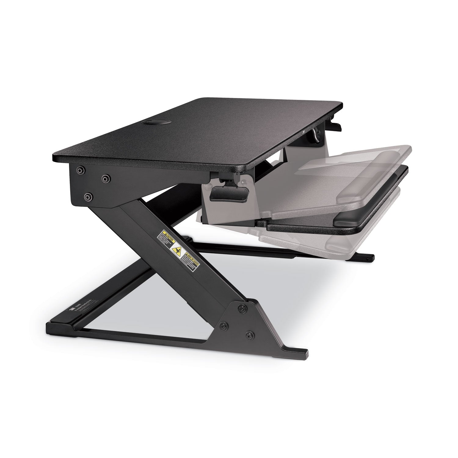 3M Precision Standing Desk, Adjustable Height 6.2"-20", Supports Up to 24" Screen, 35 lb Capacity, 23.2"W x 35.4"H x 6.2"D, Black, Includes Gel Wrist Rest & Mouse Pad, 1 Each