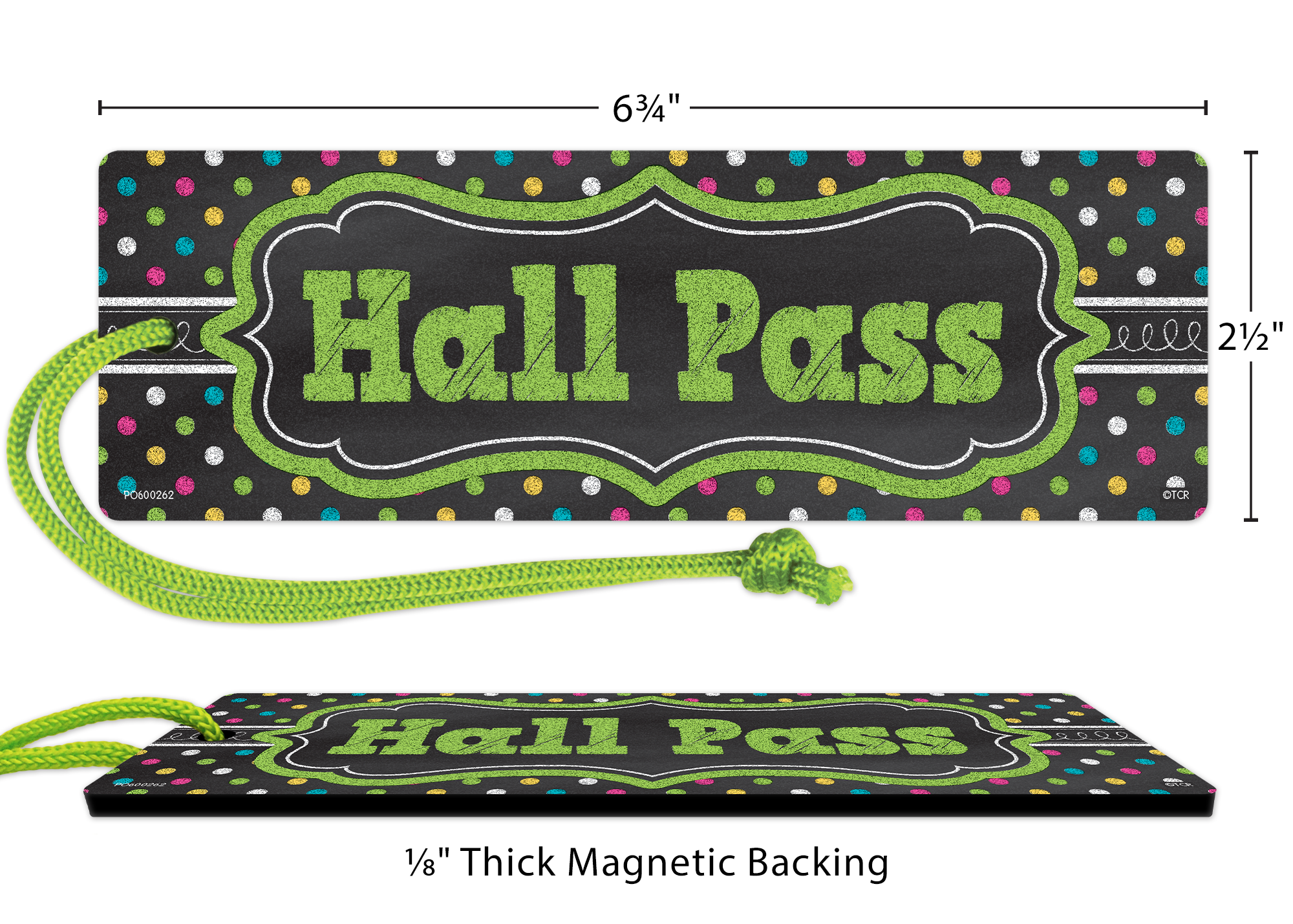 Chalkboard Brights Magnetic Hall Pass