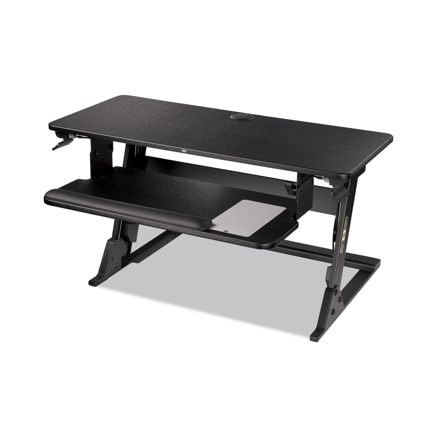 3M Precision Standing Desk, Adjustable Height 6.2"-20", Supports Up to 24" Screen, 35 lb Capacity, 23.2"W x 35.4"H x 6.2"D, Black, Includes Gel Wrist Rest & Mouse Pad, 1 Each