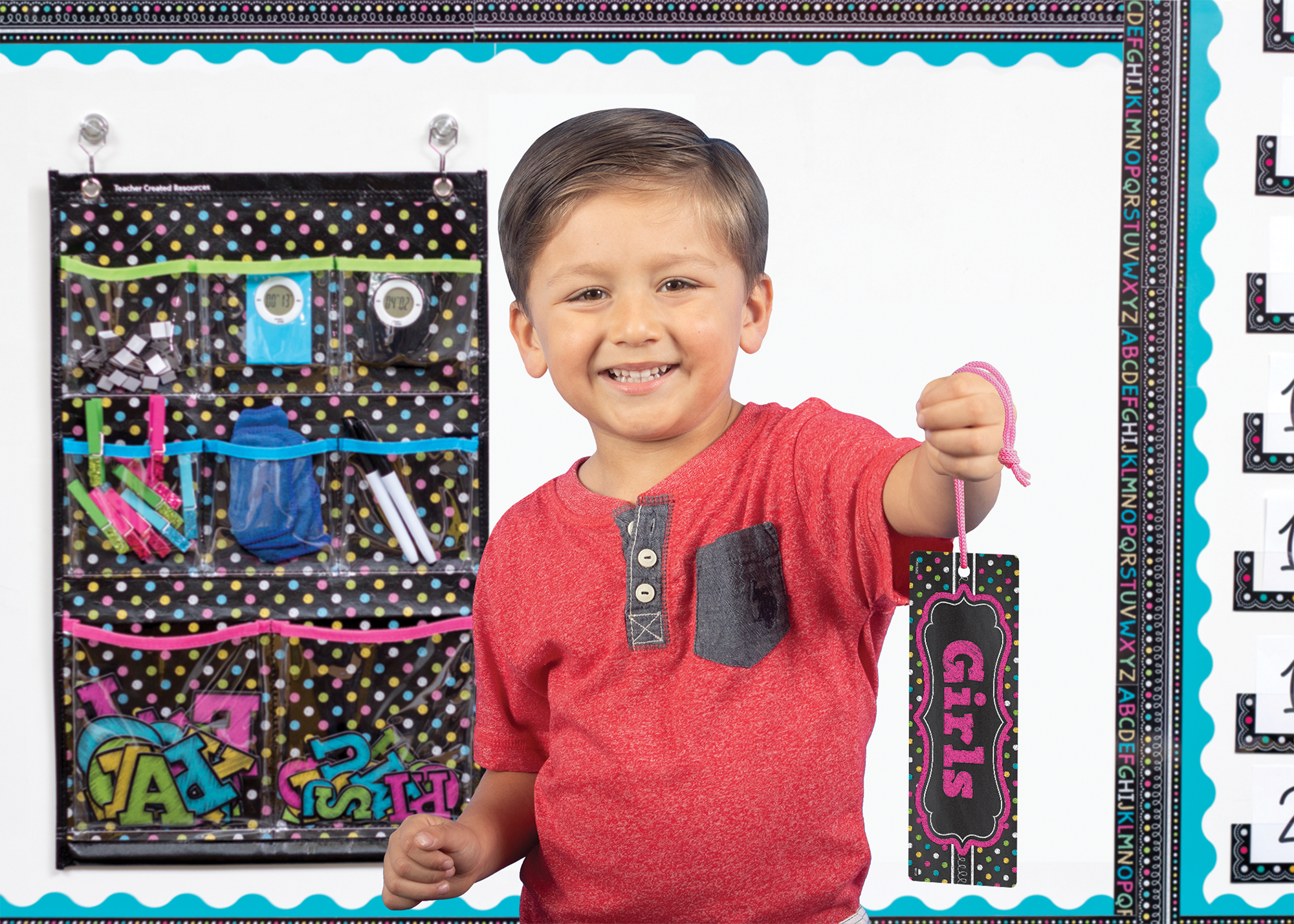 Chalkboard Brights Magnetic Girls Pass