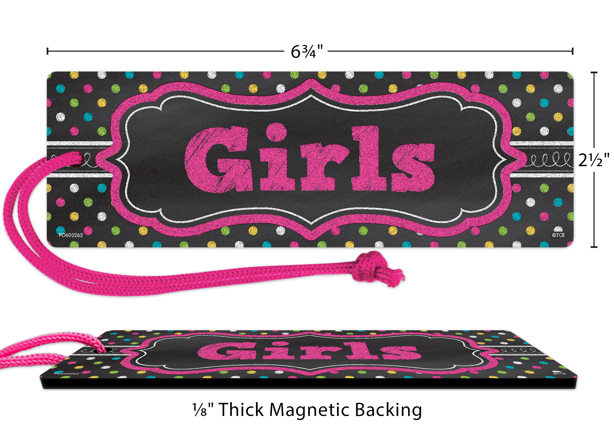 Chalkboard Brights Magnetic Girls Pass