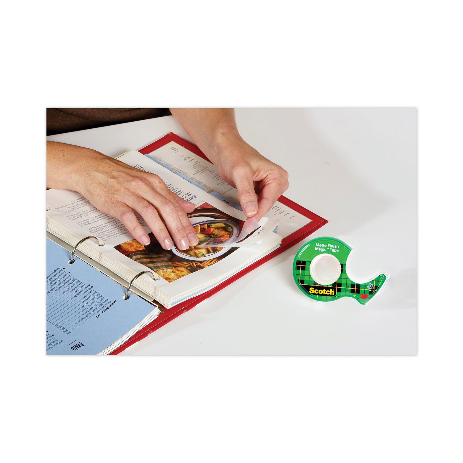 Scotch Magic Tape - 12.50 yd Length x 0.50" Width - 1" Core - Clear - Permanent Adhesive Backing - Dispenser Included - Handheld Dispenser - Split Resistant, Tear Resistant - For Mending, Splicing - 1 Roll