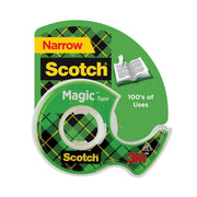 Scotch Magic Tape - 12.50 yd Length x 0.50" Width - 1" Core - Clear - Permanent Adhesive Backing - Dispenser Included - Handheld Dispenser - Split Resistant, Tear Resistant - For Mending, Splicing - 1 Roll