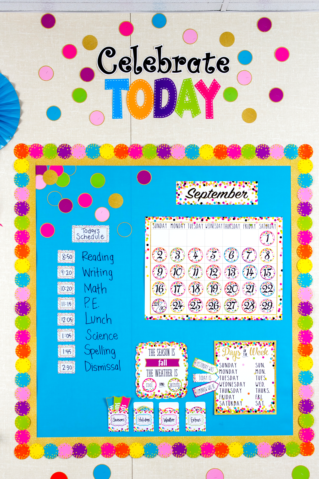 Multi Bright Stitch 7" Fun Font Letters
