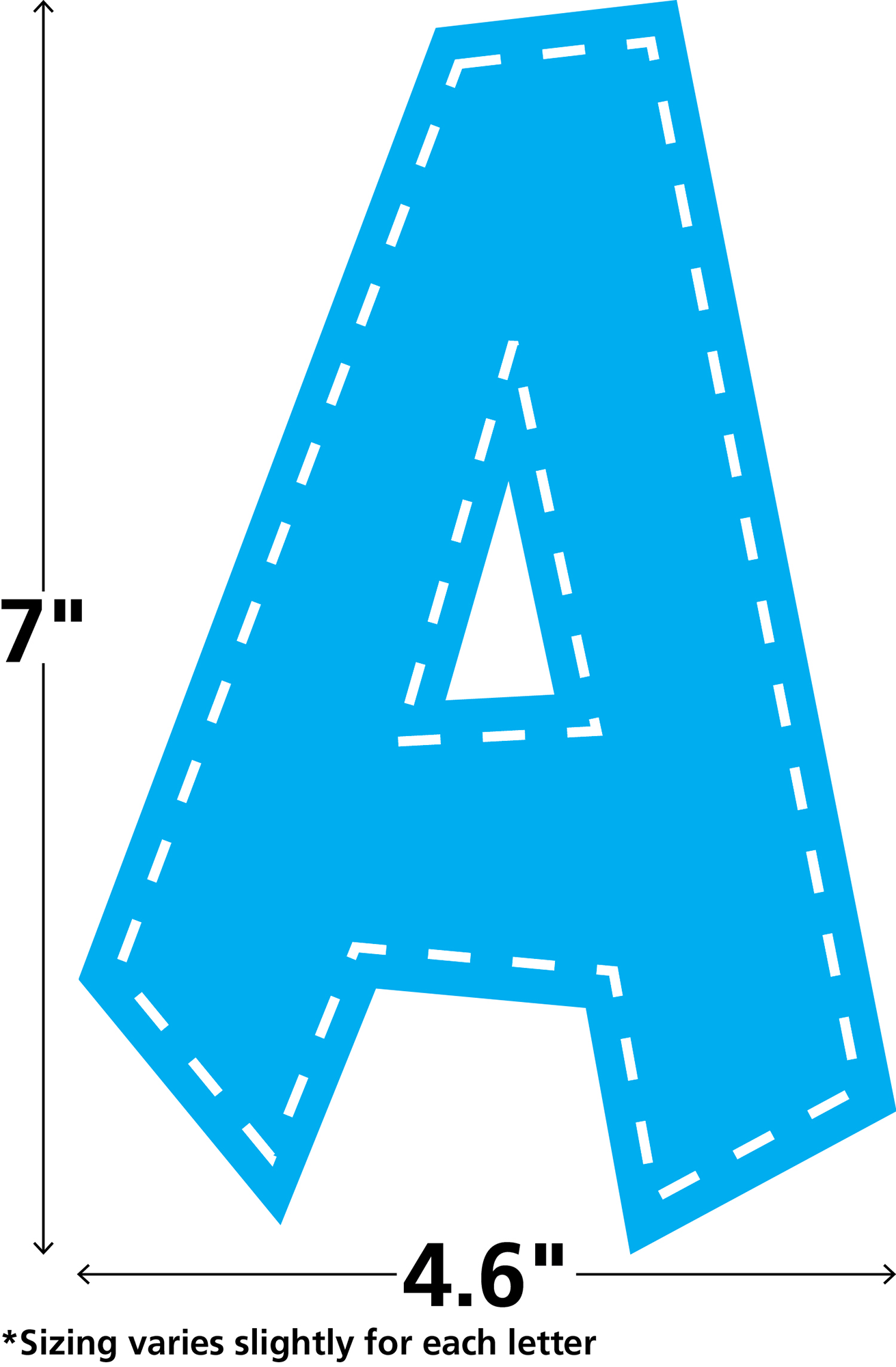 Multi Bright Stitch 7" Fun Font Letters