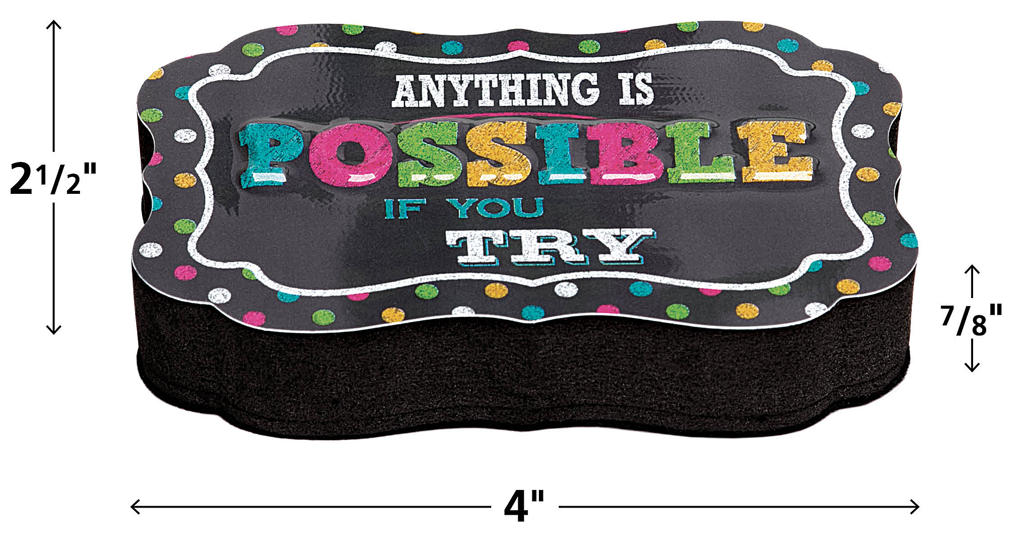 Chalkboard Brights Magnetic Whiteboard Eraser