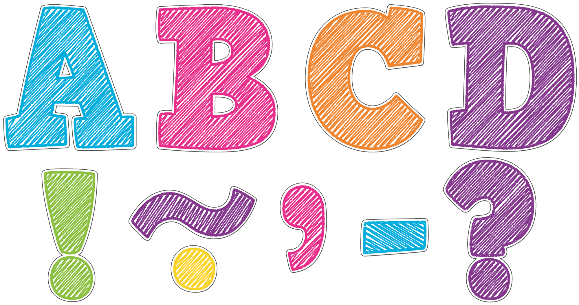 Scribble Bold Block 3" Magnetic Letters