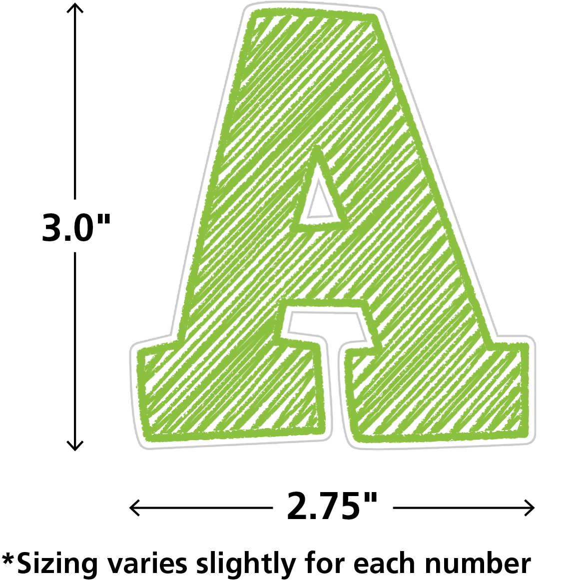 Scribble Bold Block 3" Magnetic Letters
