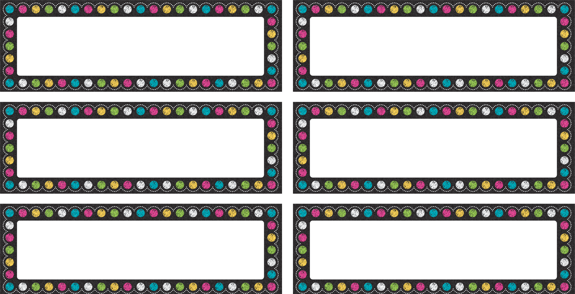 Chalkboard Brights Labels Magnetic Accents