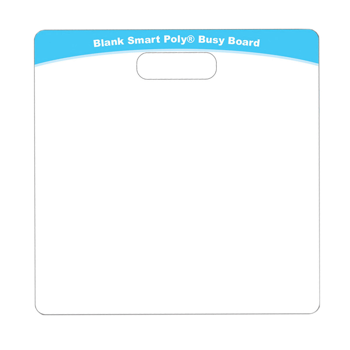 Smart Poly® Educational Activity Busy Board, Dry Erase with Marker, 10-3/4" x 10-3/4", Blank 2 Sides