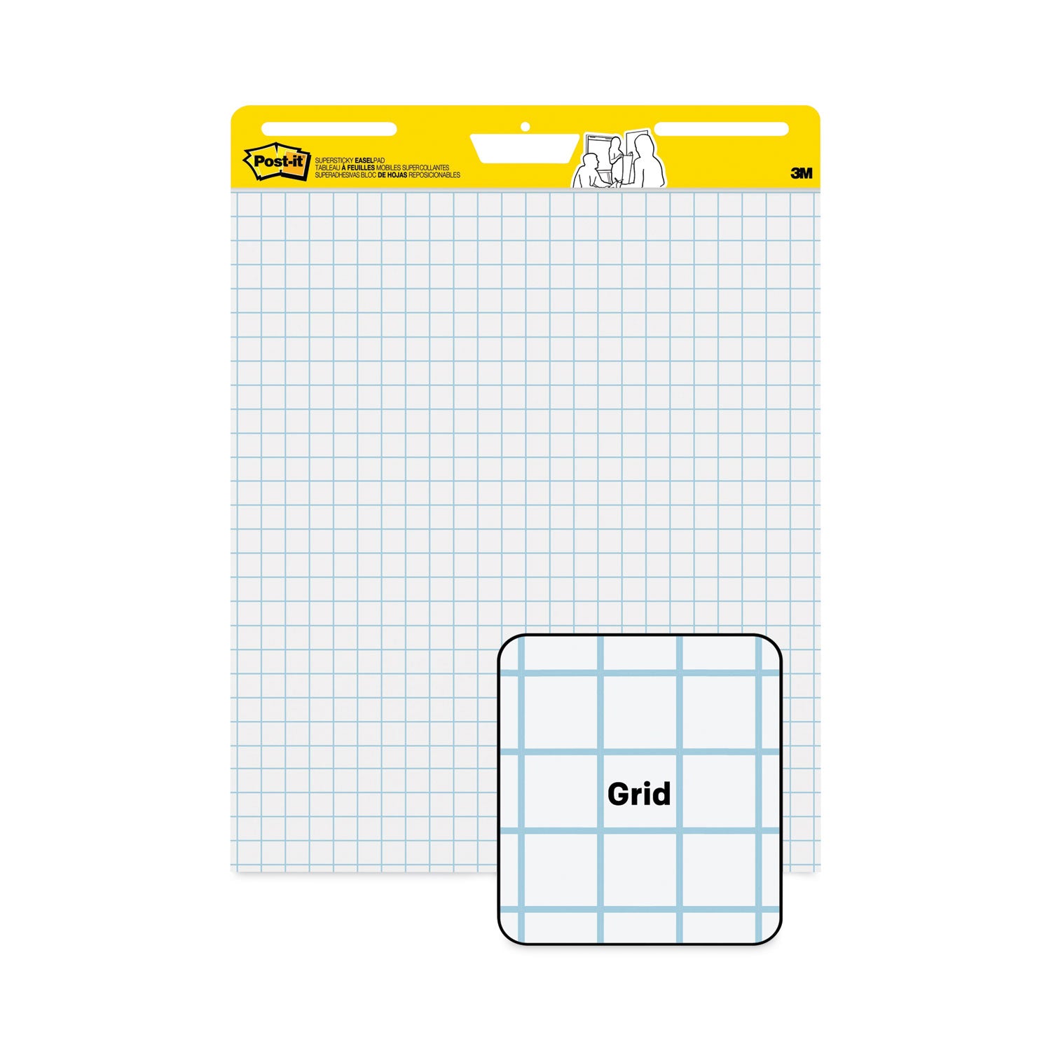 Post-it Self-Stick Easel Pad Value Pack, 25" x 30", White, Feint Ruling, Blue Margin, 30 Sheets per Pad, 2 Pads per Carton, Stapled, Self-adhesive, Repositionable, Sturdy Back, Cardboard Cover