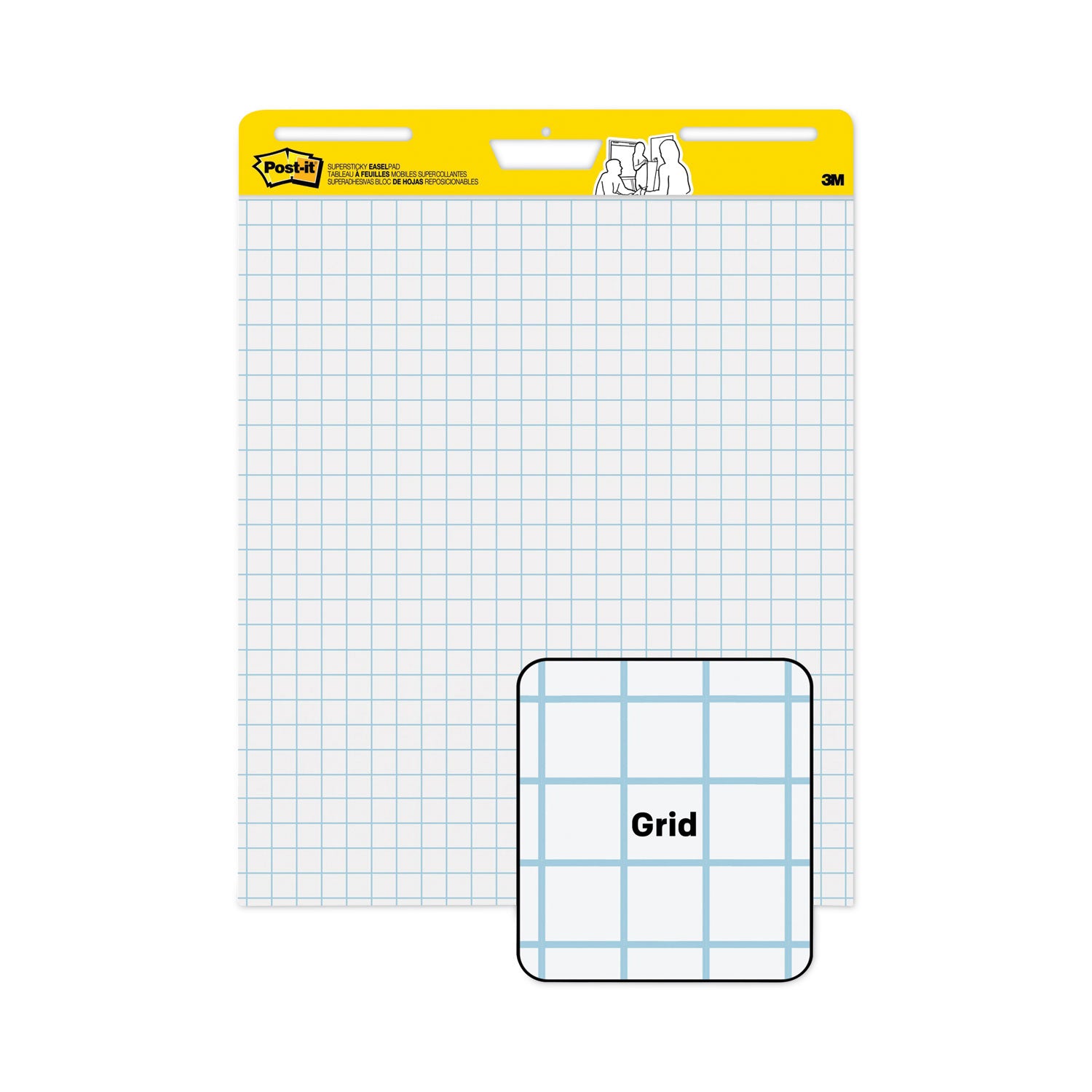 30 Sheets - Stapled - Feint Front Ruling - Blue Margin - 18.50 lb Basis Weight - 25" x 30" Sheet Size - White Paper - Cardboard Cover - Self-adhesive, Bleed-free, Perforated, Repositionable, Resist Bleed-through, Removable, Sturdy Back - 1 Carton