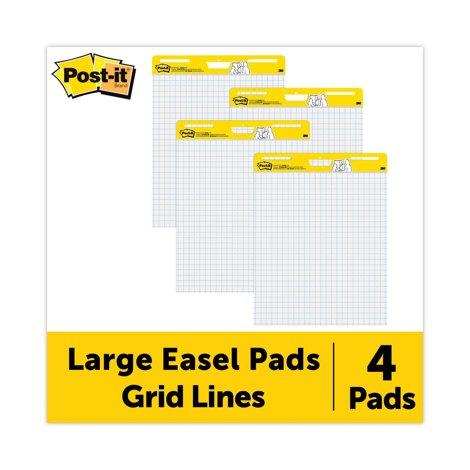 30 Sheets - Stapled - Feint Front Ruling - Blue Margin - 18.50 lb Basis Weight - 25" x 30" Sheet Size - White Paper - Cardboard Cover - Self-adhesive, Bleed-free, Perforated, Repositionable, Resist Bleed-through, Removable, Sturdy Back - 1 Carton