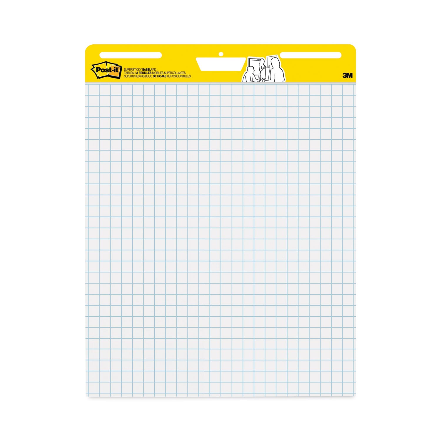 30 Sheets - Stapled - Feint Front Ruling - Blue Margin - 18.50 lb Basis Weight - 25" x 30" Sheet Size - White Paper - Cardboard Cover - Self-adhesive, Bleed-free, Perforated, Repositionable, Resist Bleed-through, Removable, Sturdy Back - 1 Carton