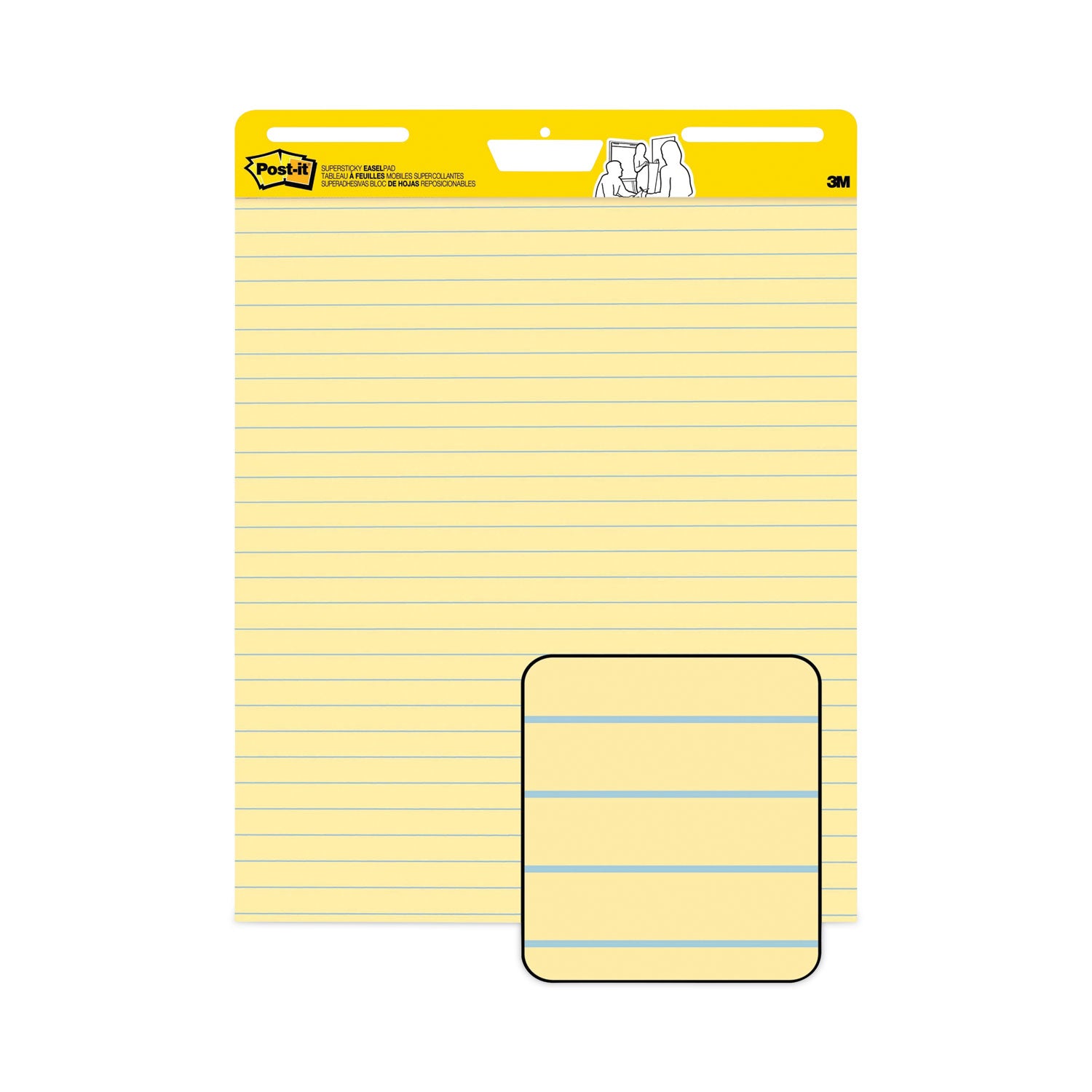 Super Sticky Easel Pads, 25" x 30", Yellow, 2 Pads