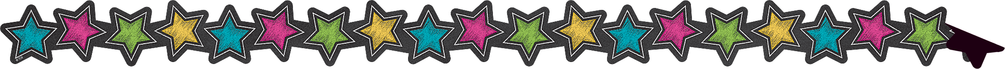 Chalkboard Brights Stars Magnetic Border