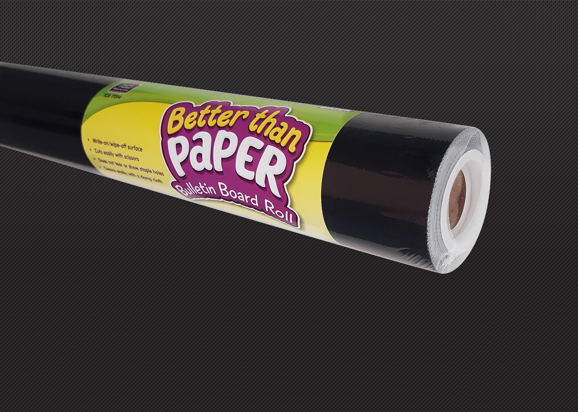 Teacher Created Resources Bulletin Board Roll - Bulletin Board, Poster, Student - 12 ft Height x 48" Width - Black - Fabric - 1 Roll