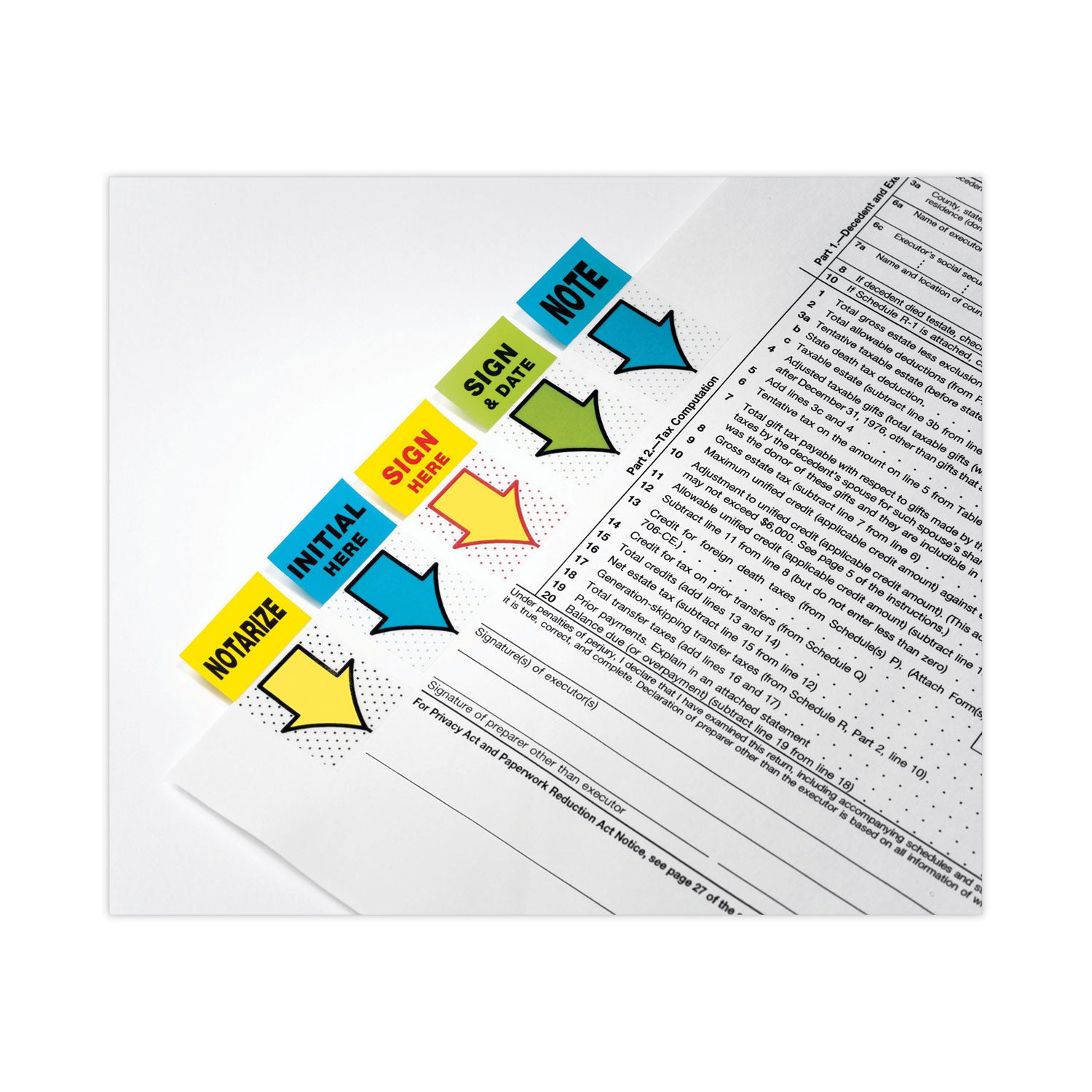 Post-it&reg; Message Flags - 200 x Bright Green - 1" Flag/Note Width x 1 3/4" Flag/Note Length - Arrow, Rectangle - Unruled - Sign & Date - Green - Removable, Self-adhesive - Dispenser Included - 1 Pack