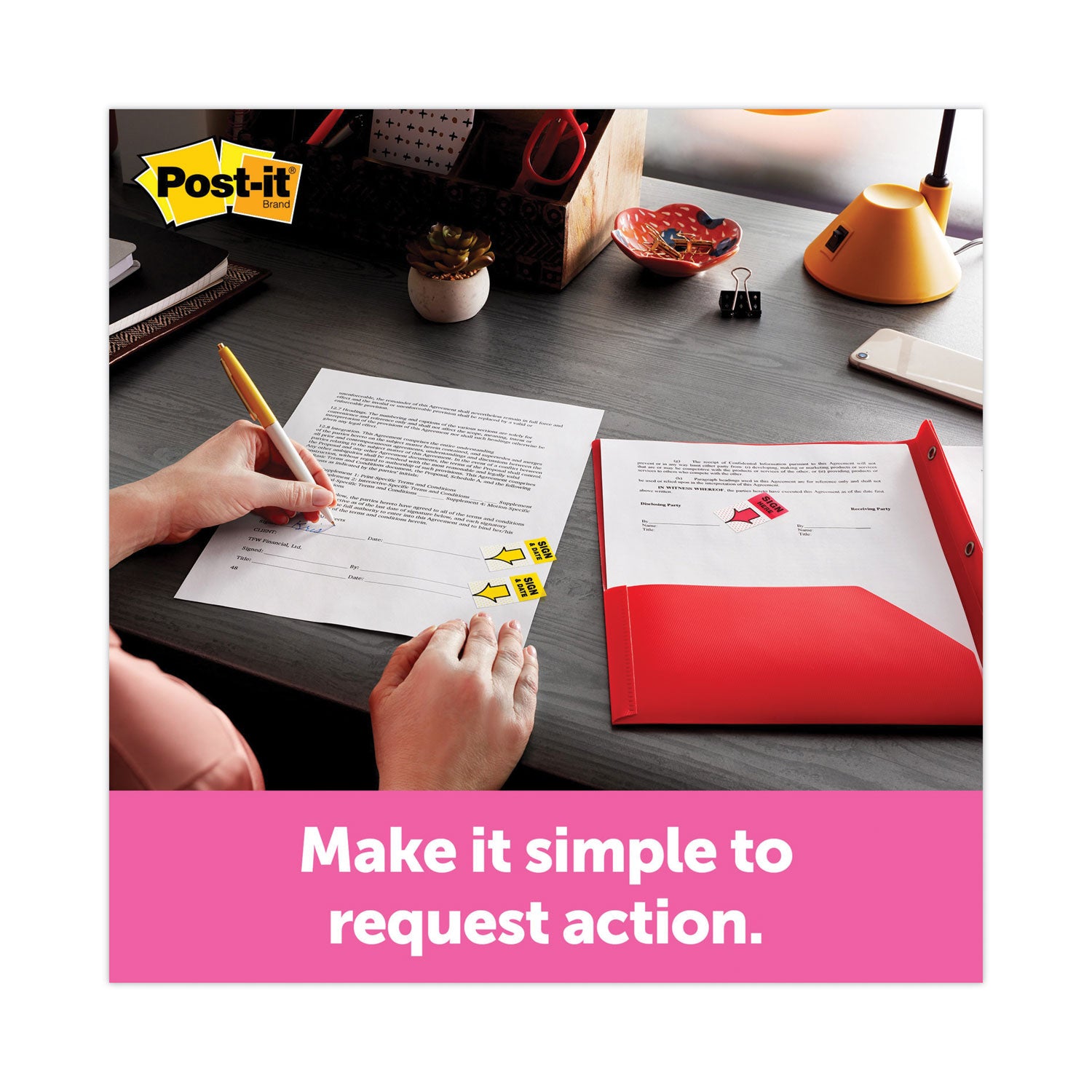 Post-it&reg; Message Flags - 1" x 1.75" Flag - 200 Flag Capacity - Red