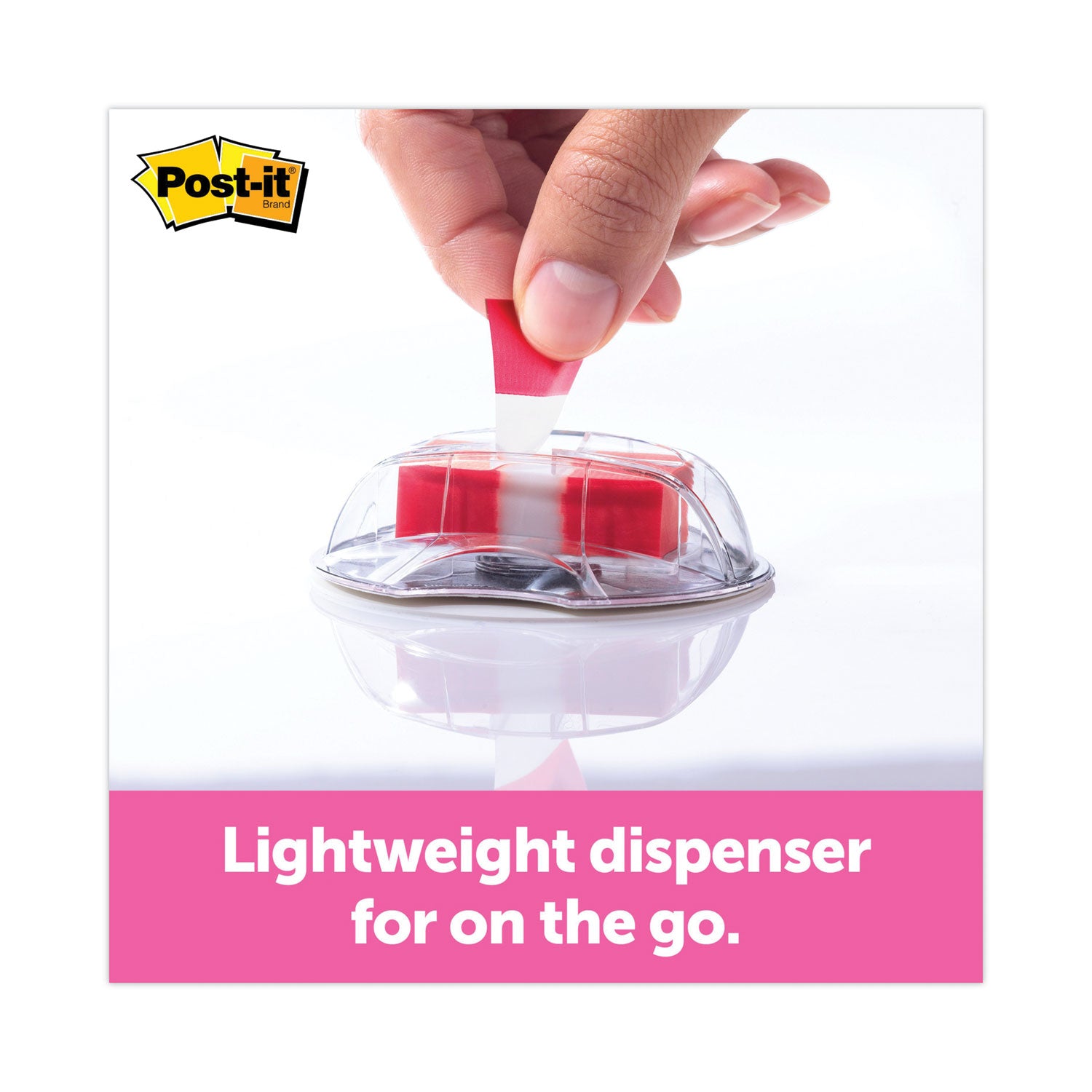 Post-it&reg; Message Flags - 1" x 1.75" Flag - 200 Flag Capacity - Red