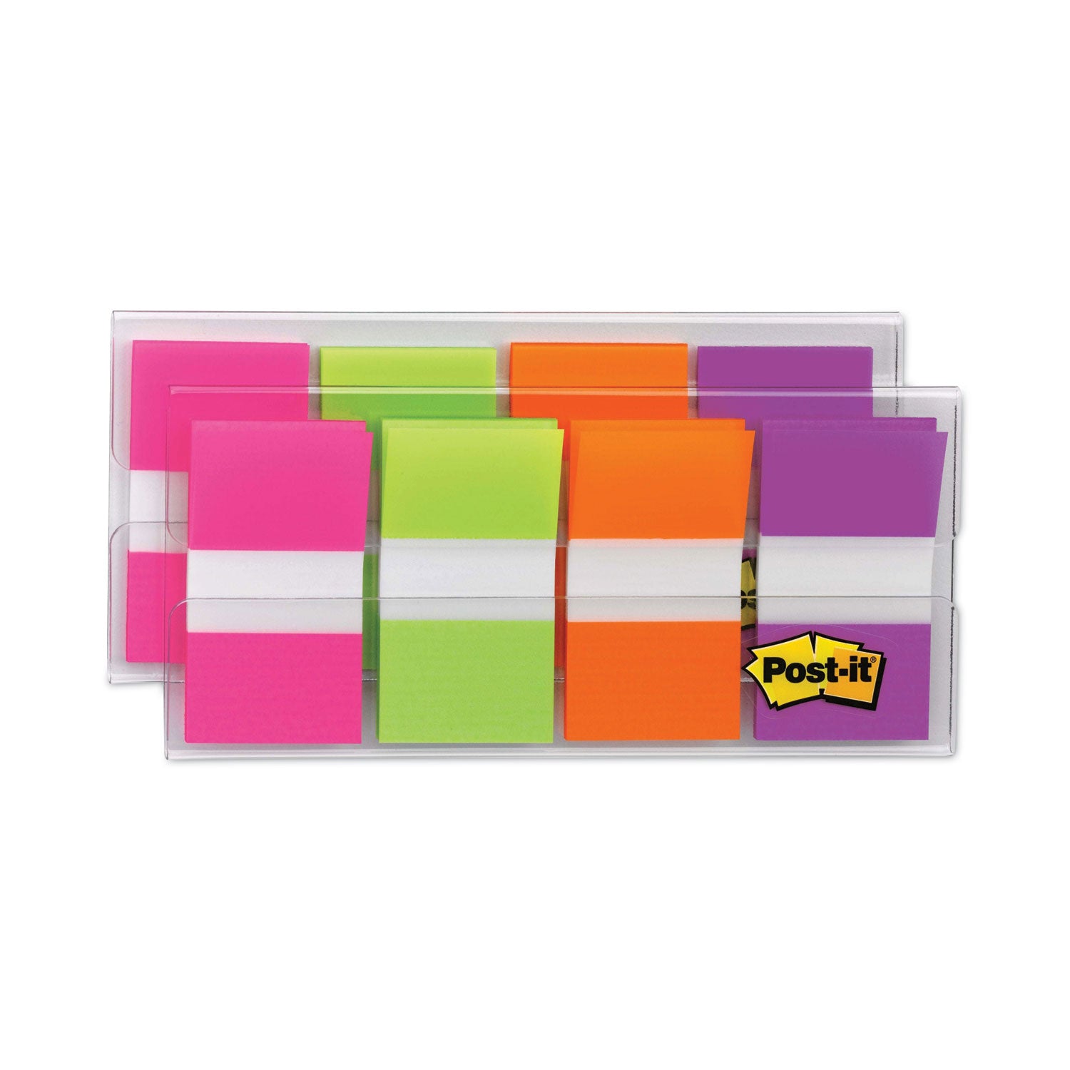 Post-it&reg; Flags - 160 - 1" Flag/Note Width x 1 3/4" Flag/Note Length - Rectangle - Unruled - Pink, Green, Orange, Purple, Assorted - Dispenser Included - 1 Pack