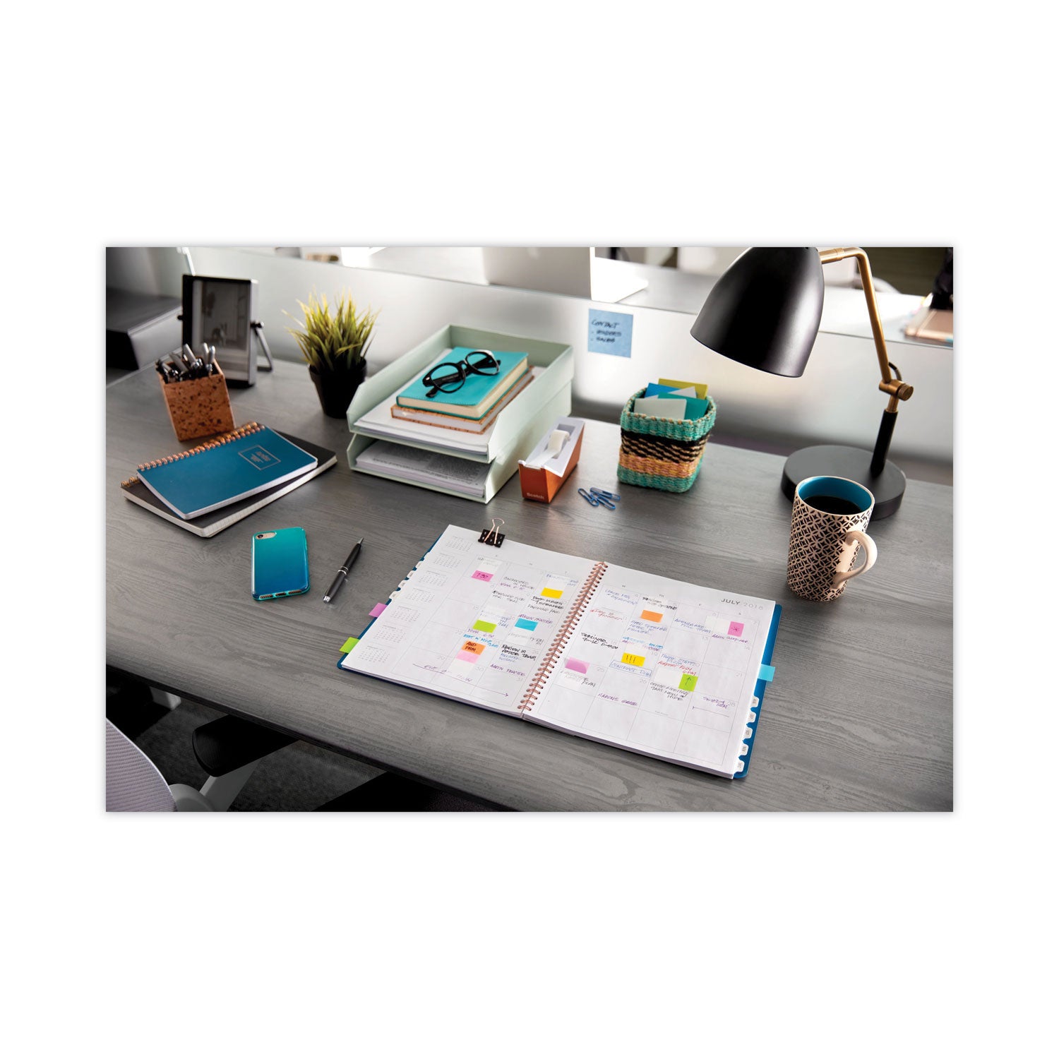 Post-it&reg; Flags - 160 - 1" Flag/Note Width x 1 3/4" Flag/Note Length - Rectangle - Unruled - Pink, Green, Orange, Purple, Assorted - Dispenser Included - 1 Pack