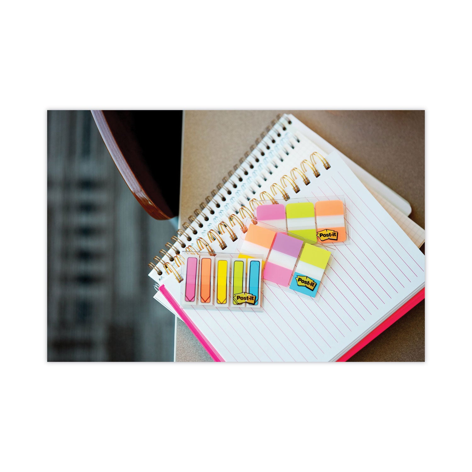 Post-it&reg; Flags - 160 - 1" Flag/Note Width x 1 3/4" Flag/Note Length - Rectangle - Unruled - Pink, Green, Orange, Purple, Assorted - Dispenser Included - 1 Pack