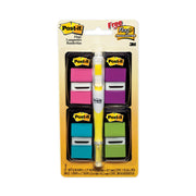 Post-it&reg; Flags Value Pack - 200 - 1" Flag/Note Width x 1 3/4" Flag/Note Length - Rectangle, Arrow - Unruled - Aqua, Yellow, Green, Purple, Pink, Blue - Self-adhesive, Removable - Dispenser Included - 200 / Pack