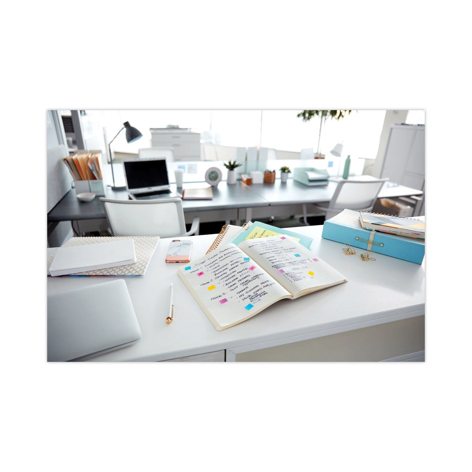 Standard Page Flags in Dispenser, Purple, 50 Flags/Dispenser