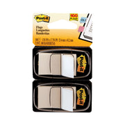 Post-it&reg; Flags - 100 - 1" Flag/Note Width x 1 3/4" Flag/Note Length - Rectangle - Unruled - White - Removable, Self-adhesive - Dispenser Included - 1 Pack